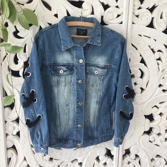 Denim Cross-cross Jacket - Picture 3 of 3